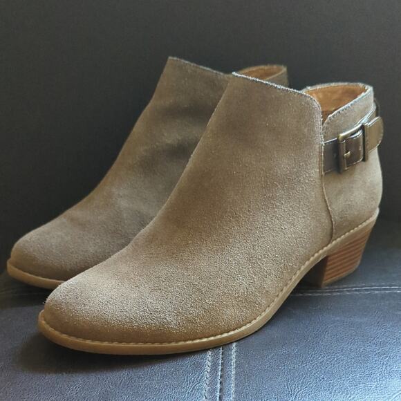 Vionic Shoes - Vionic Gray Suede Leather Buckle Zip Up Millie Fall Outdoor Comfort Booties